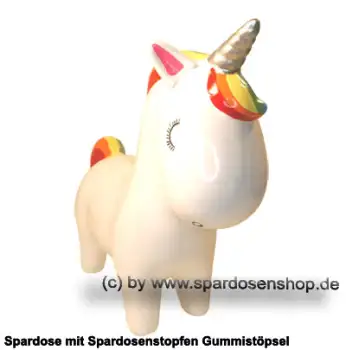 Spardose Einhorn extra groß Keramik B