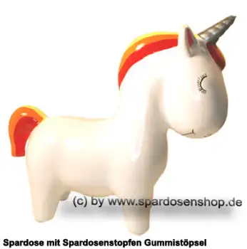 Spardose Einhorn extra groß Keramik C