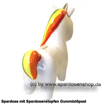 Spardose Einhorn extra groß Keramik D