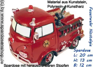 Spardose Feuerwehr Nostalgie A