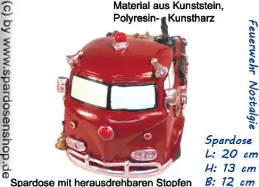 Spardose Feuerwehr Nostalgie B