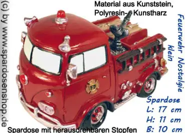 Spardose Feuerwehr Nostalgie klein A