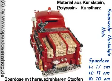 Spardose Feuerwehr Nostalgie klein C