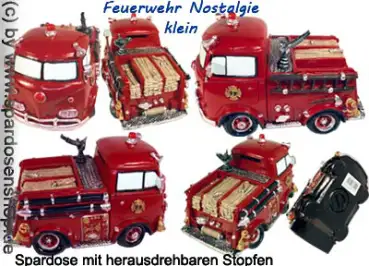 Spardose Feuerwehr Nostalgie klein Gesamt