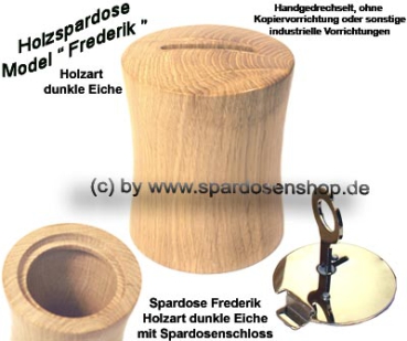 Preview: Massive Eichenholz-Spardose „Frederik“ dunkel – rustikal, handgefertigt & abschließbar Preview: Massive Eichenholz-Spardose „Frederik“ dunkel – rustikal, handgefertigt & abschließbar