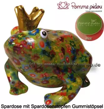 Spardose Spartier Pomme Pidou Frosch Max hellgrün Keramik A