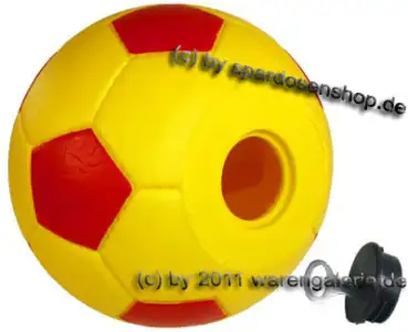 Spardose Fußball 3 Farbvariante gelb/rot