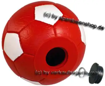 Spardose Fußball 2 Farbvariante rot/weiß