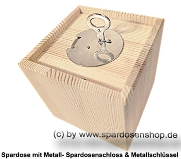Preview: Spardose Holzwürfel Rohling natur B