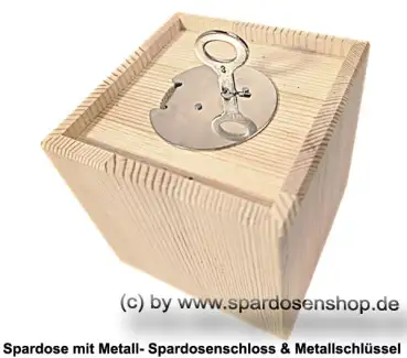 Spardose Holzwürfel Rohling natur B