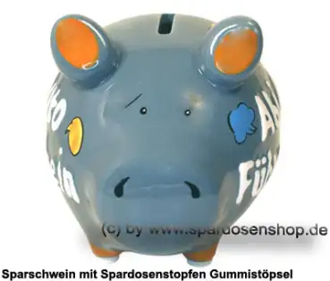 Sparschwein Kleinsparschwein 3D Design Abi Auto Führerschein Keramik B
