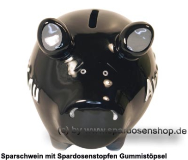 Preview: Sparschwein 3D Design Arme Sau schwarz Keramik Marke KCG Maße ca.: L= 12,5 cm Preview: Sparschwein Kleinsparschwein 3D Design Arme Sau B
