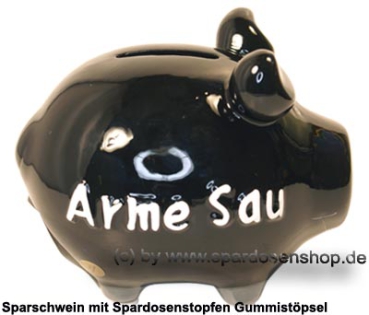 Preview: Sparschwein 3D Design Arme Sau schwarz Keramik Marke KCG Maße ca.: L= 12,5 cm Preview: Sparschwein Kleinsparschwein 3D Design Arme Sau C