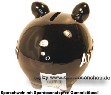 Preview: Sparschwein 3D Design Arme Sau schwarz Keramik Marke KCG Maße ca.: L= 12,5 cm Preview: Sparschwein Kleinsparschwein 3D Design Arme Sau D
