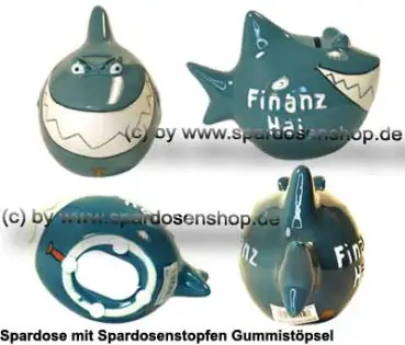Spardose Spartier 3D Design Finanzhai Keramik Gesamt