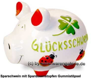 Sparschwein mittelgroßes Sparschwein 3D Design Glücksschwein mittel Keramik A