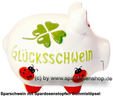 Preview: Sparschwein mittelgroßes Sparschwein 3D Design Glücksschwein mittel Keramik C