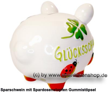 Preview: Sparschwein mittelgroßes Sparschwein 3D Design Glücksschwein mittel Keramik D