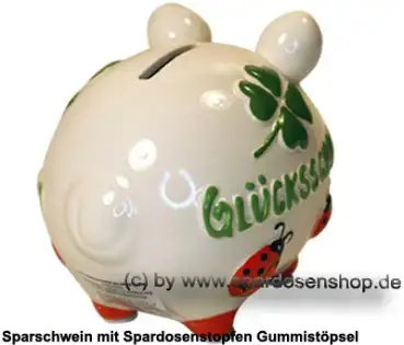 Sparschwein Kleinsparschwein 3D Glücksschwein Luxusvariante Keramik D