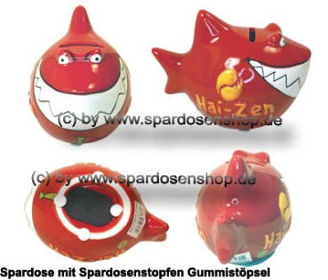 Spardose Spartier Design Hai-Zen Keramik Gesamt