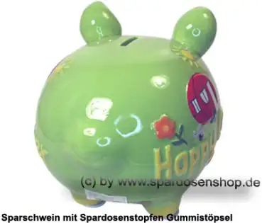 KCG mittelgroßes Sparschwein 3D Design Happy Camper Keramik D