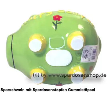 KCG mittelgroßes Sparschwein 3D Design Happy Camper Keramik E