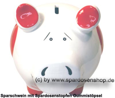 Preview: KCG mittelgroßes Sparschwein 3D Design Herz Dekor Keramik B