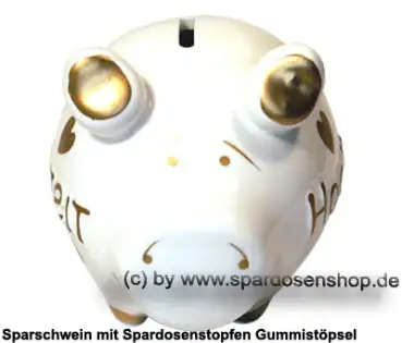 Sparschwein Kleinsparschwein 3D Design Hochzeit Keramik B