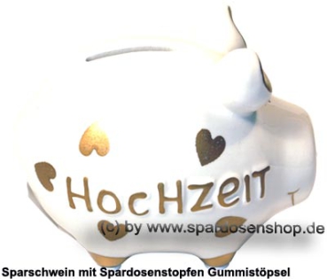 Preview: Sparschwein 3D Design Hochzeit weiß klein Keramik Marke KCG Maße ca.: L= 12,5 cm Preview: Sparschwein Kleinsparschwein 3D Design Hochzeit Keramik C