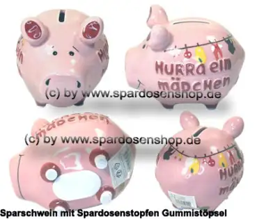 KCG Sparschwein Hurra ein Mädchen Gesamt
