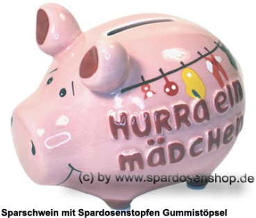 Preview: Sparschwein 3D Design Hurra ein Mädchen rosa Keramik Marke KCG Maße ca.: L= 12,5 cm Preview: Sparschwein 3D Design Hurra ein Mädchen rosa Keramik Marke KCG Maße ca.: L= 12,5 cm