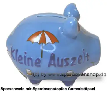 Sparschwein Kleinsparschwein 3D Design Kleine Auszeit Keramik C