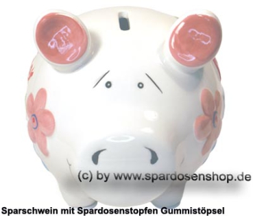 Preview: KCG mittelgroßes Sparschwein 3D Design Kleiner Engel Keramik B