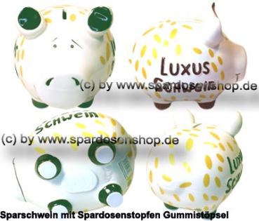 Sparschwein mittelgroßes Sparschwein 3D Design Luxusschwein Keramik Gesamt