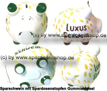 Sparschwein mittelgroßes Sparschwein 3D Design Luxusschwein Keramik Gesamt