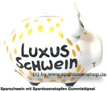 Sparschwein Kleinsparschwein 3D Luxusschwein weiß Keramik C
