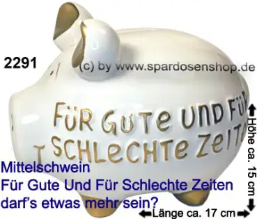 Mittel Sparschwein Für Gute Und Für Schlechte Zeiten