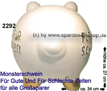 Monster Sparschwein Für gute und für schlechte Zeitent – Sonderverkauf 786-B e
