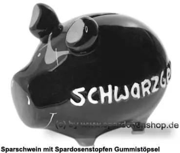 Sparschwein Kleinsparschwein 3D Design Schwarzgeld A