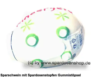 Sparschwein Kleinsparschwein 3D Kindergeld weiß Keramik E