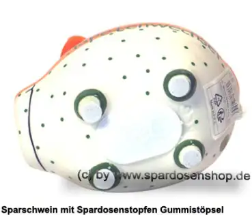 Sparschwein Kleinsparschwein Tapetenwechsel orange-weiß Keramik E