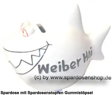 Spardose Spartier Design Weiber Hai Keramik A