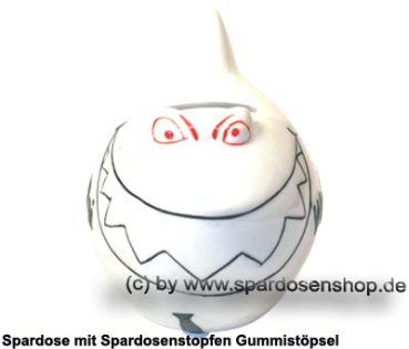 Preview: Weiber Hai Spardose – bissiger KCG Keramik-Hai mit Humor, ca. 14,5 cm Preview: Spardose Spartier Design Weiber Hai Keramik B