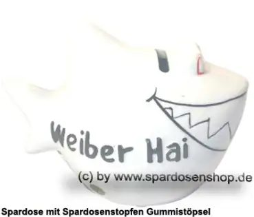 Spardose Spartier Design Weiber Hai Keramik C