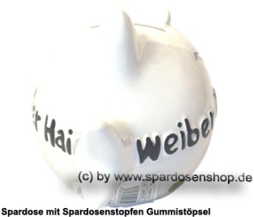 Preview: Weiber Hai Spardose – bissiger KCG Keramik-Hai mit Humor, ca. 14,5 cm Preview: Spardose Spartier Design Weiber Hai Keramik D