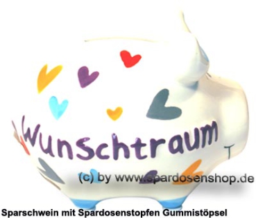 Preview: Sparschwein 3D Wunschtraum weiß Keramik Marke KCG Maße ca.: L= 12,5 cm Preview: Sparschwein Kleinsparschwein 3D Wunschtraum weiß Keramik C