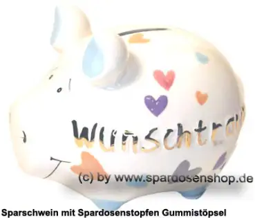 Sparschwein Kleinsparschwein 3D Wunschtraum Goldedition Keramik A
