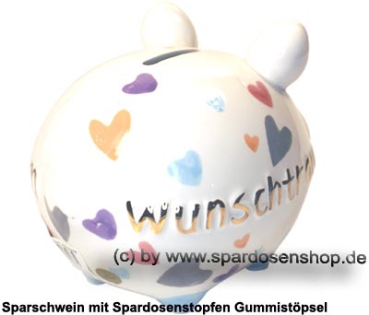 Preview: Sparschwein 3D Wunschtraum Goldedition weiß Keramik Marke KCG Maße ca.: L= 12,5 cm Preview: Sparschwein Kleinsparschwein 3D Wunschtraum Goldedition Keramik D
