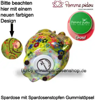 Spardose Spartier Pomme Pidou Katze Caramel hellgrün Keramik E