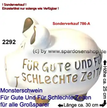 Monster Sparschwein Für gute und für schlechte Zeitent – Sonderverkauf 786-A a